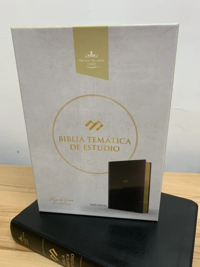 Biblia temática de estudio de Miguel Nuñez. RV60. Negro símil piel